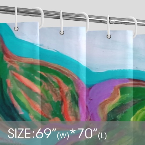 Green Leaves Collection Shower Curtain 69"x70"