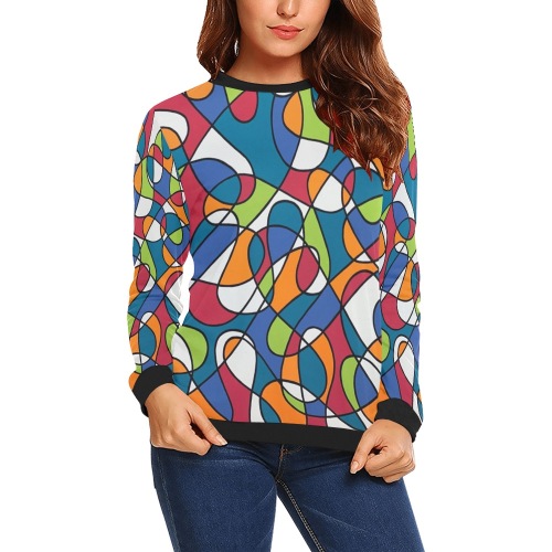 Inspiration All Over Print Crewneck Sweatshirt for Women (Model H18)