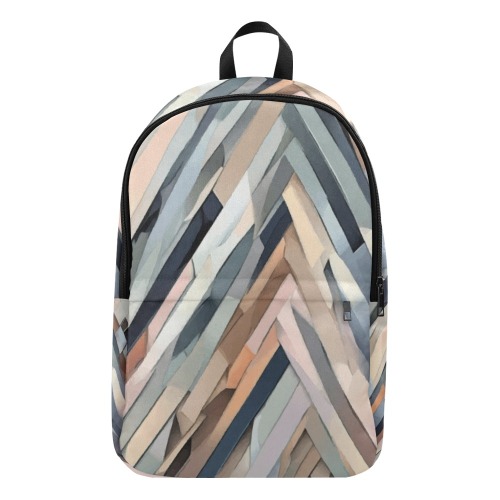 Chevron-like abstract art pattern. Pastel colors Fabric Backpack for Adult (Model 1659)