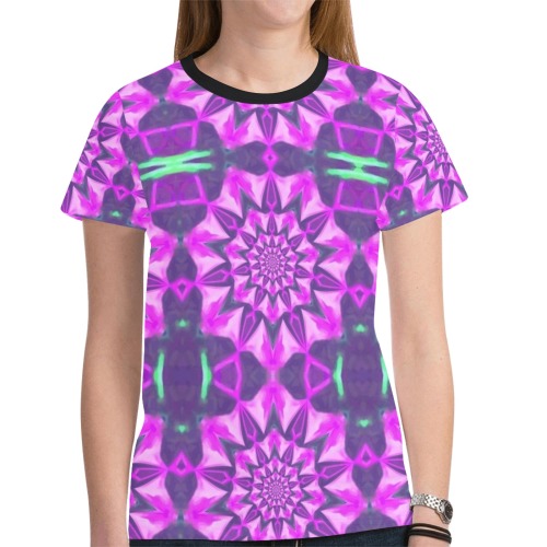 Fractoberry Fractal Pattern 000207WAOPTS New All Over Print T-shirt for Women (Model T45)