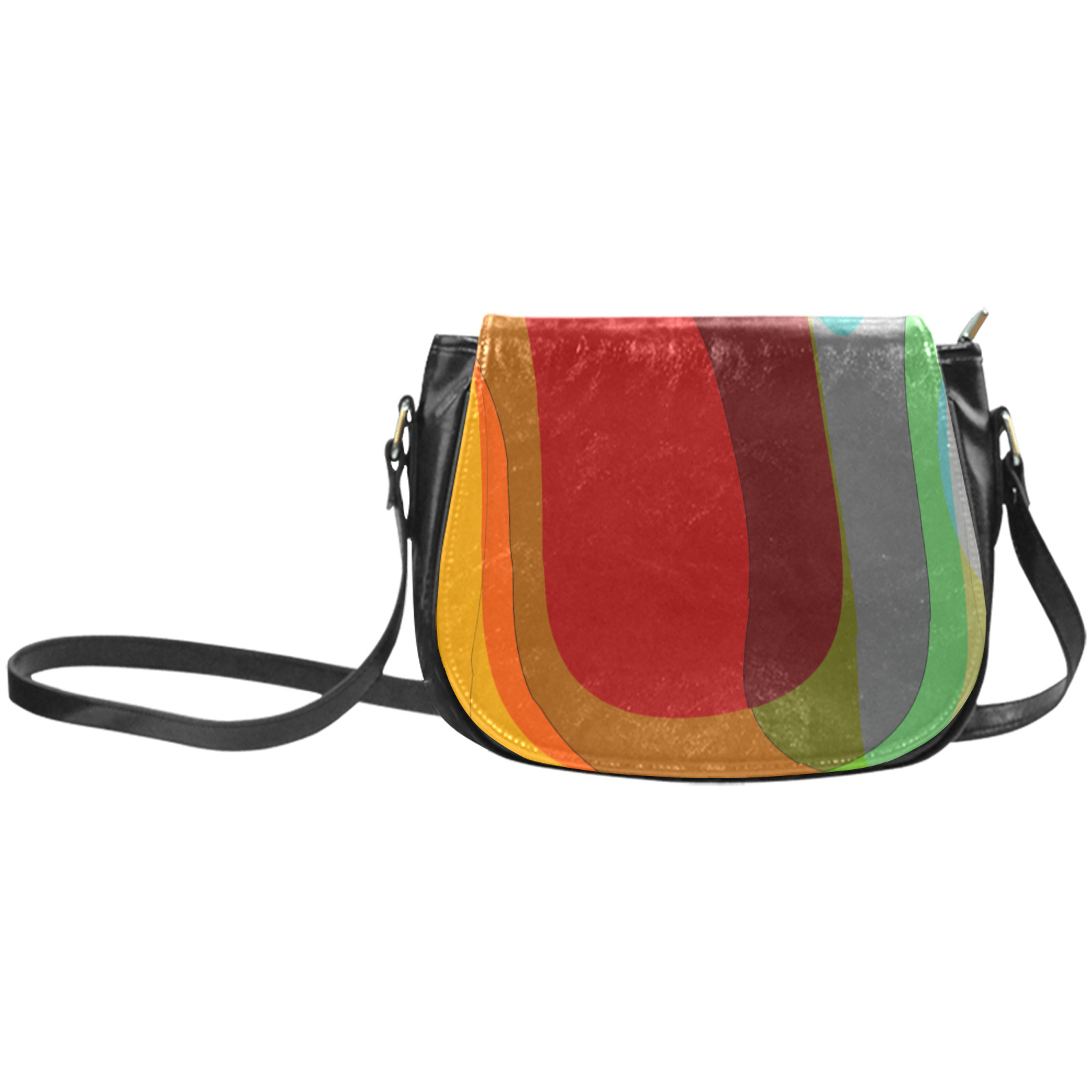Colorful Abstract 118 Classic Saddle Bag/Small (Model 1648)