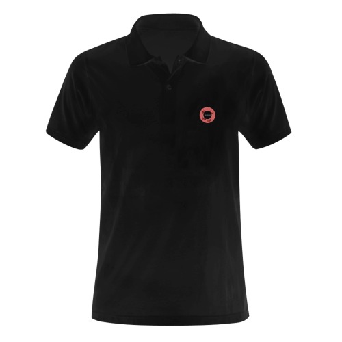 TSUS Black Men's Polo Shirt (Model T24)