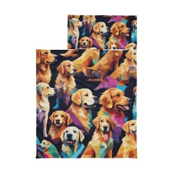 Awesome artsy pattern of golden retriever dogs. Kids' Sleeping Bag