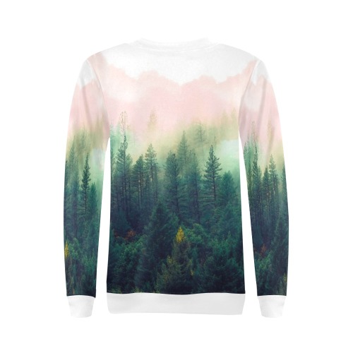 Mountain_landscape_painting All Over Print Crewneck Sweatshirt for Women (Model H18)