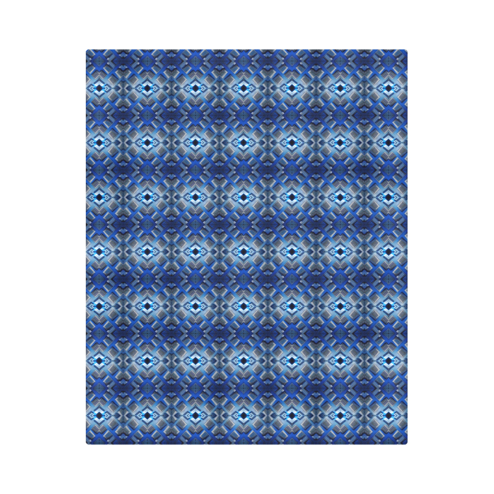 blue and white repeating pattern Duvet Cover 86"x70" ( All-over-print)
