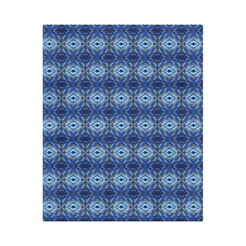 blue and white repeating pattern Duvet Cover 86"x70" ( All-over-print)