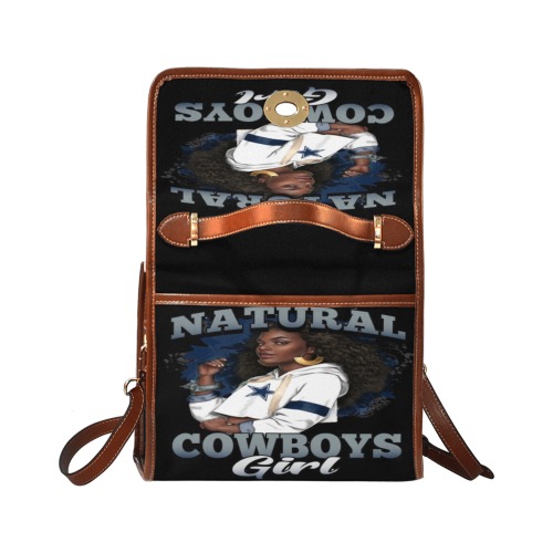 NEWCOWBOYSGIRL-removebg-preview Waterproof Canvas Bag-Brown (All Over Print) (Model 1641)