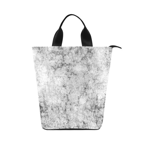 Textured gray Nylon Lunch Tote Bag (Model 1670)