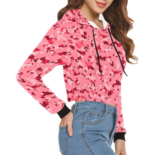 owse All Over Print Crop Hoodie for Women (Model H22)