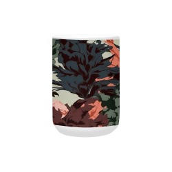 Modern botanical camouflage Custom Ceramic Mug (15OZ)