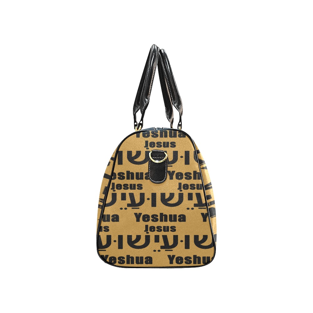 Yeshua Tan/Brown Tote Bag New Waterproof Travel Bag/Small (Model 1639)