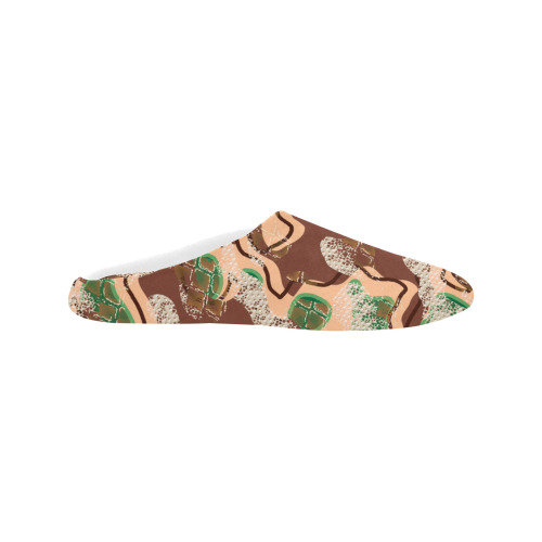 Modern Fashion Military Snake Camouflage Women's Non-Slip Cotton Slippers (Model 0602)