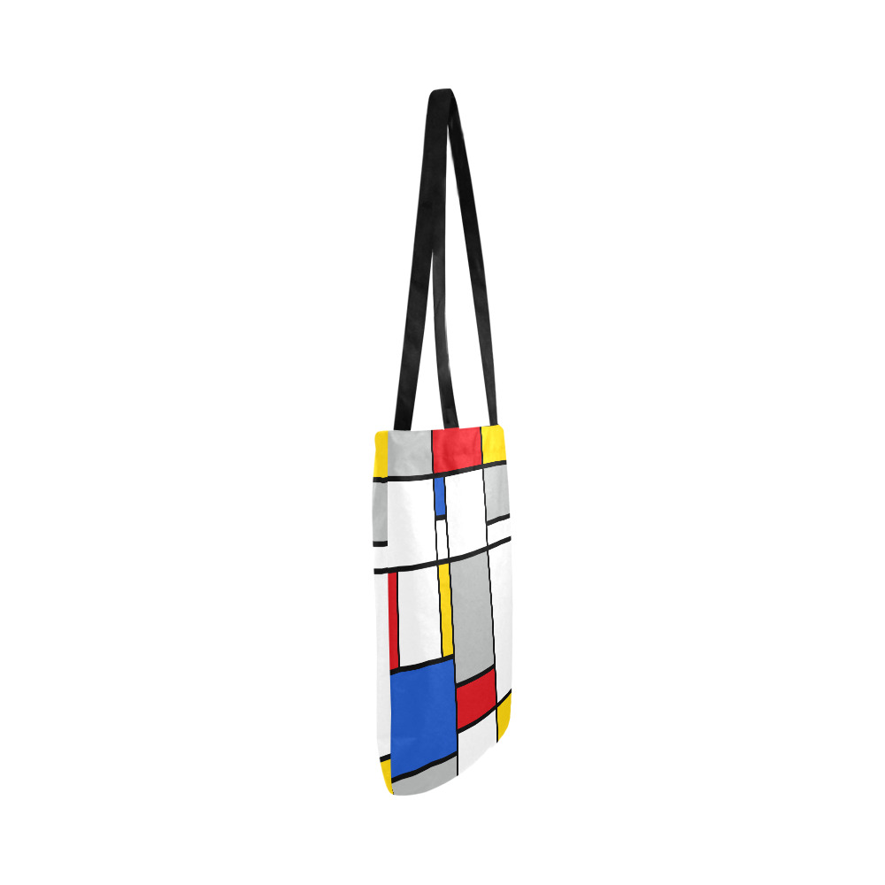 Geometric Retro Mondrian Style Color Composition Reusable Shopping Bag Model 1660 (Two sides)