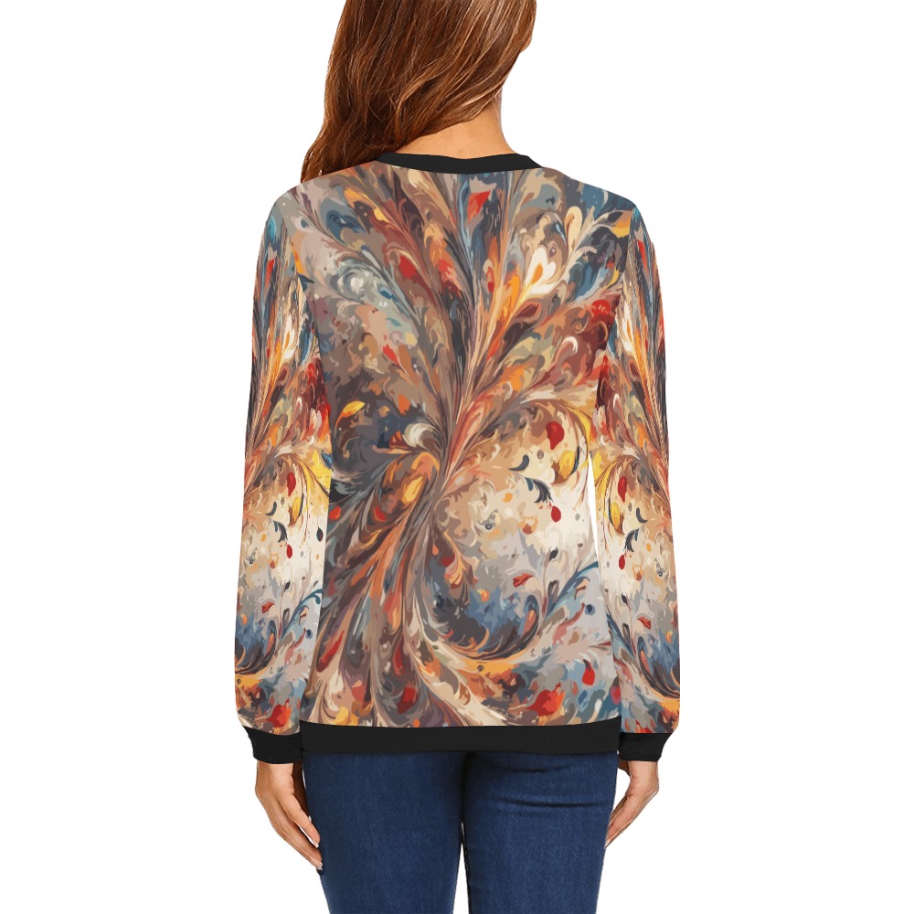 Decorative pattern of abstract flowers and paint. All Over Print ...