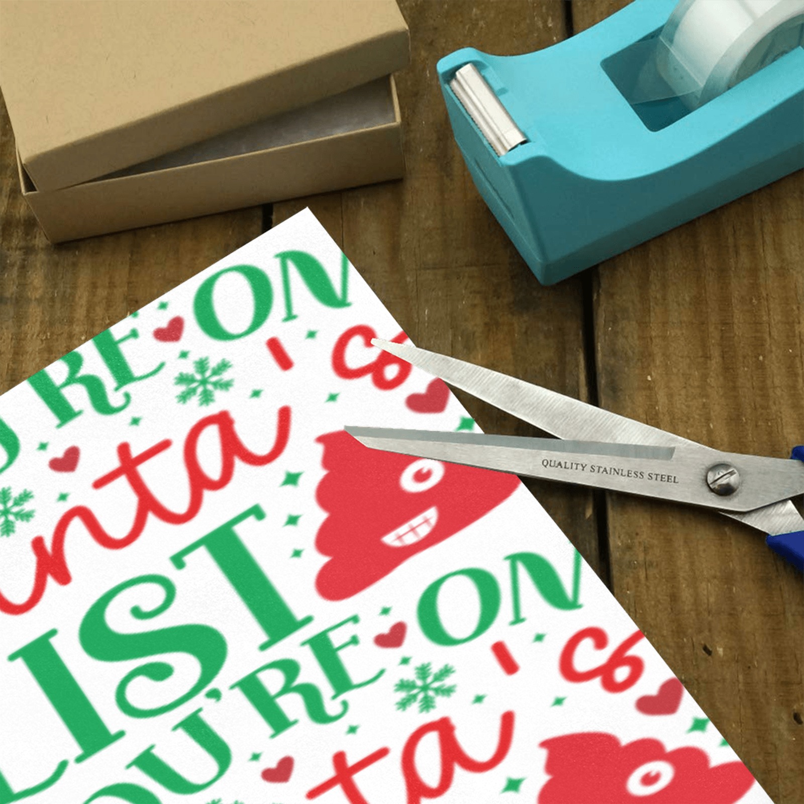 You're on Santa's Shit List Gift Wrapping Paper 58"x 23" (2 Rolls)
