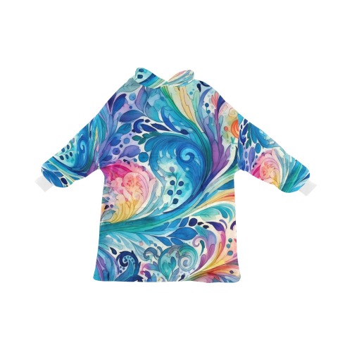 Kids Color Swirl2 Blanket Hoodie