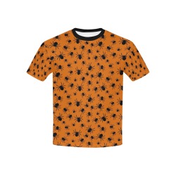Halloween Spiders - Orange Kids' All Over Print T-shirt (USA Size) (Model T40)