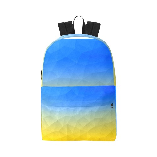 Ukraine yellow blue geometric mesh pattern Unisex Classic Backpack (Model 1673)