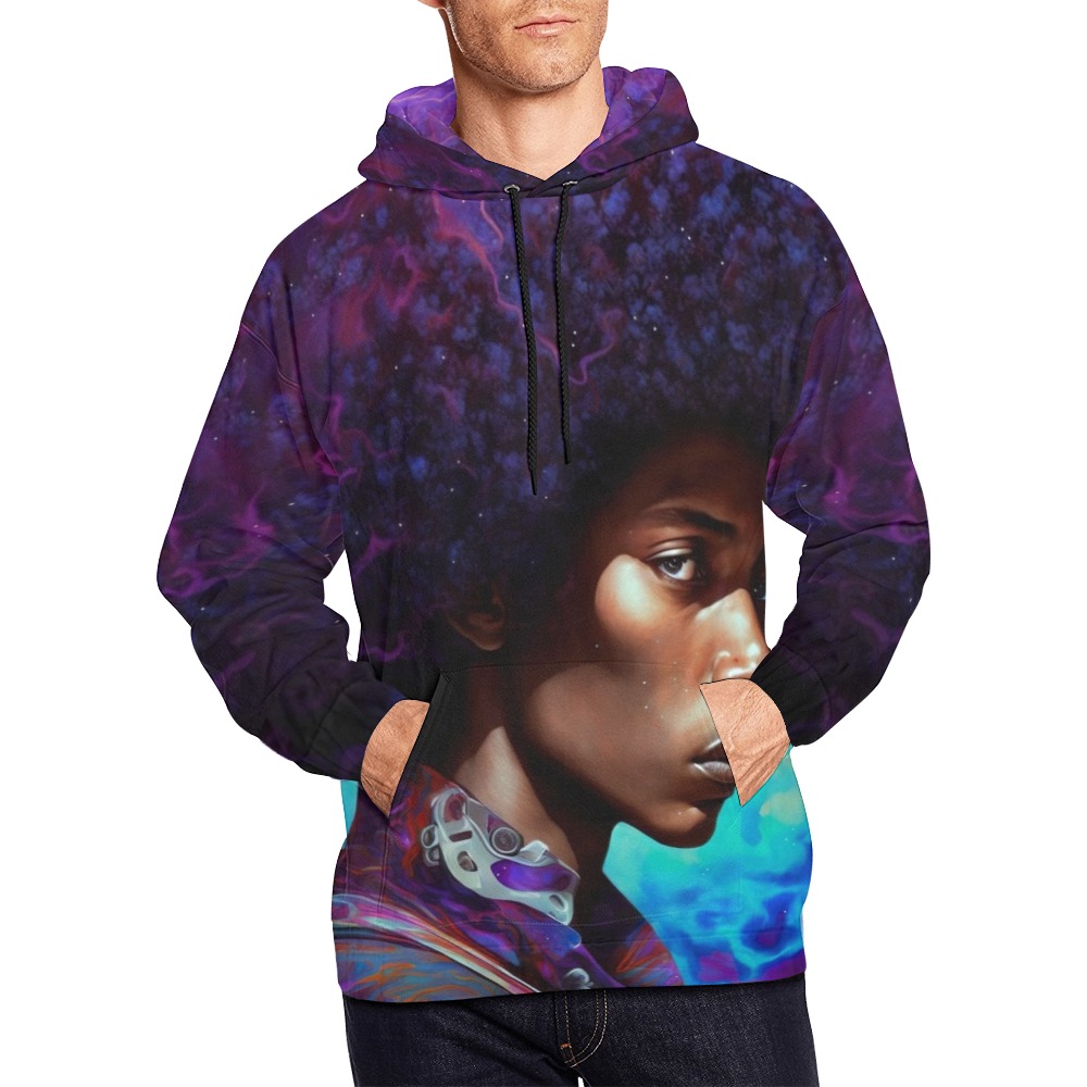 Afrospace All Over Print Hoodie for Men (USA Size) (Model H13)