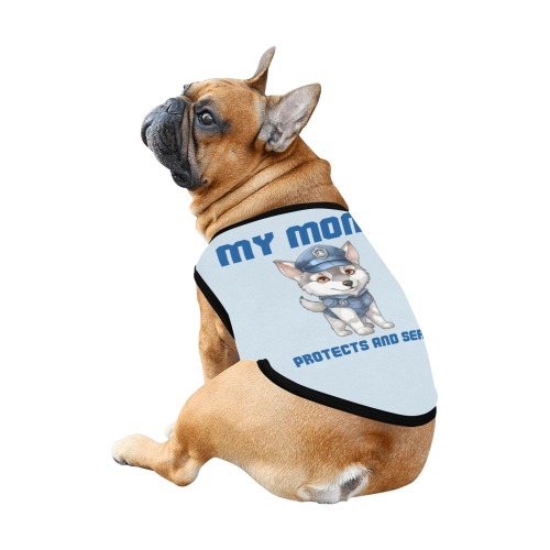 Police Husky My Mom Protects And Serves All Over Print Pet Tank Top