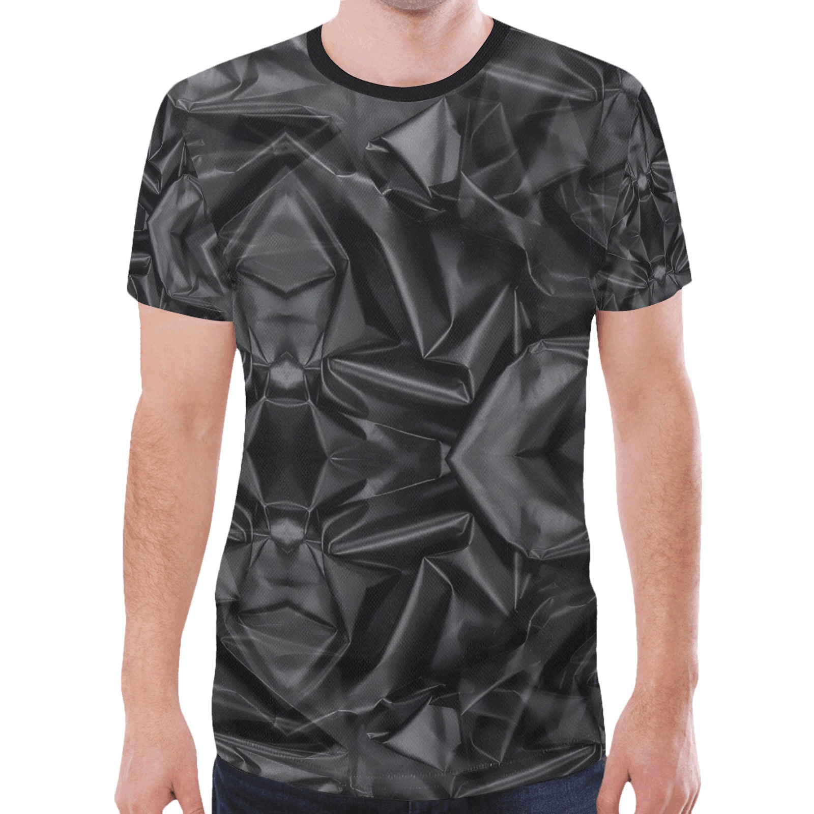 Black Wet Look by Nico Bielow New All Over Print T-shirt for Men (Model T45)