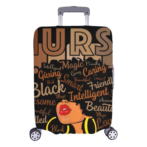 nurse afro 2 large luggage cover