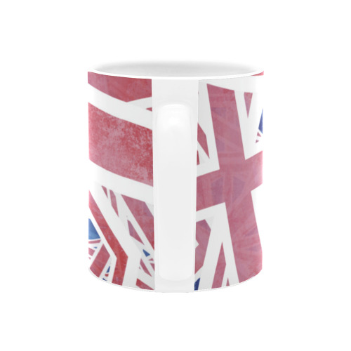 Abstract Union Jack British Flag Collage White Mug(11OZ)