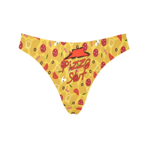 Pizza Slut Thong Women's All Over Print Thongs (Model L30)