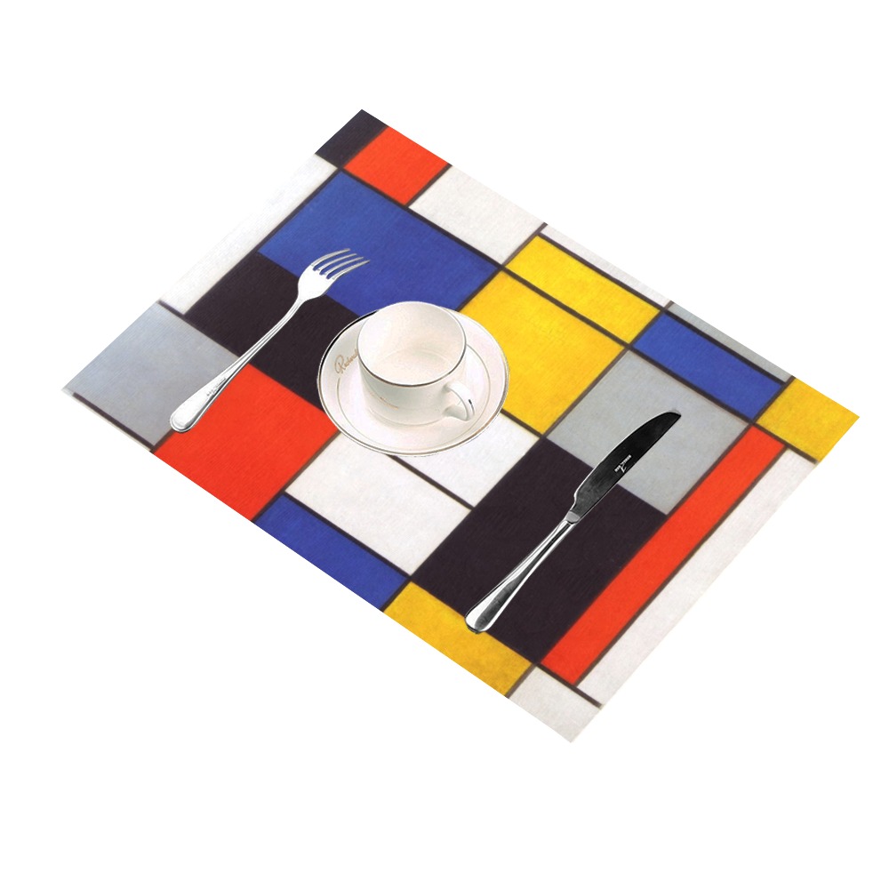 Composition A by Piet Mondrian Placemat 14’’ x 19’’ (Set of 6)