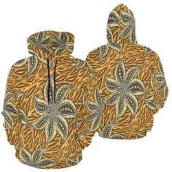 African Batik Wax Fabric Seamless Pattern All Over Print Hoodie for Men (USA Size) (Model H13)