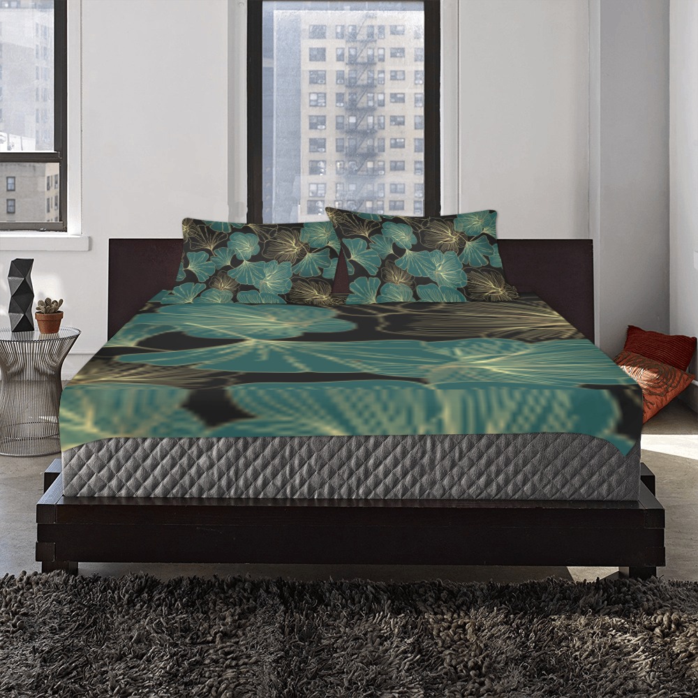 leaves 3-Piece Bedding Set