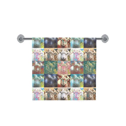 Sheep With Filters Collage Bath Towel 30"x56"