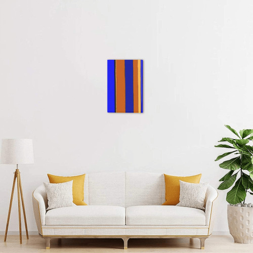 Abstract Blue And Orange 930 Upgraded Canvas Print 4"x6"
