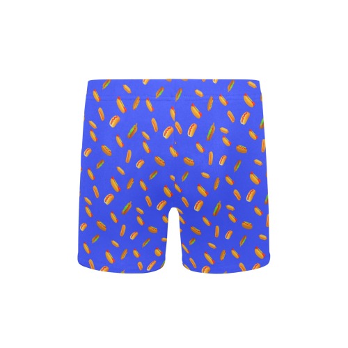 Hot Dog Pattern - Blue Big Boys' Swimming Trunks (Model L57)