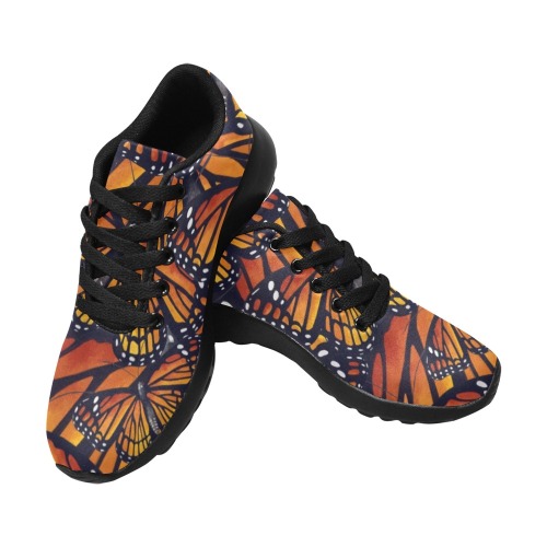 Orange Monarch Butterflies Women’s Running Shoes (Model 020)