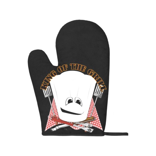 King of the Grill - Grill Master Black Oven Mitt & Pot Holder