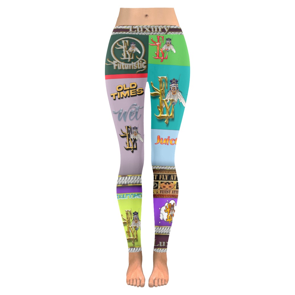 Futuristic Collectable Fly Women's Low Rise Leggings (Invisible Stitch) (Model L05)
