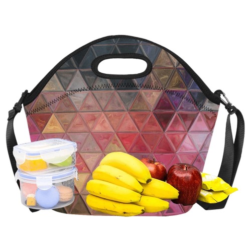 mosaic triangle 3 Neoprene Lunch Bag/Large (Model 1669)