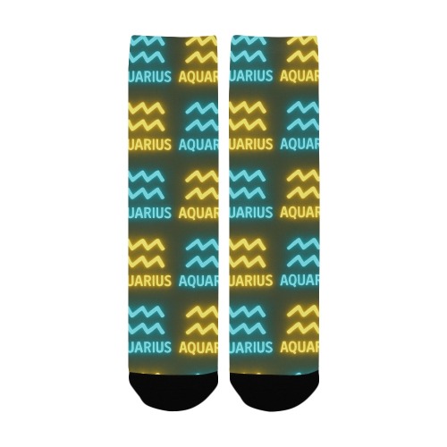 Neon Aquarius Pattern on Black