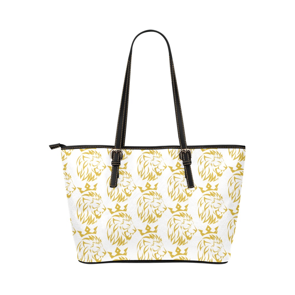 Freeman Empire Tote Bag (White) Leather Tote Bag/Large (Model 1651)