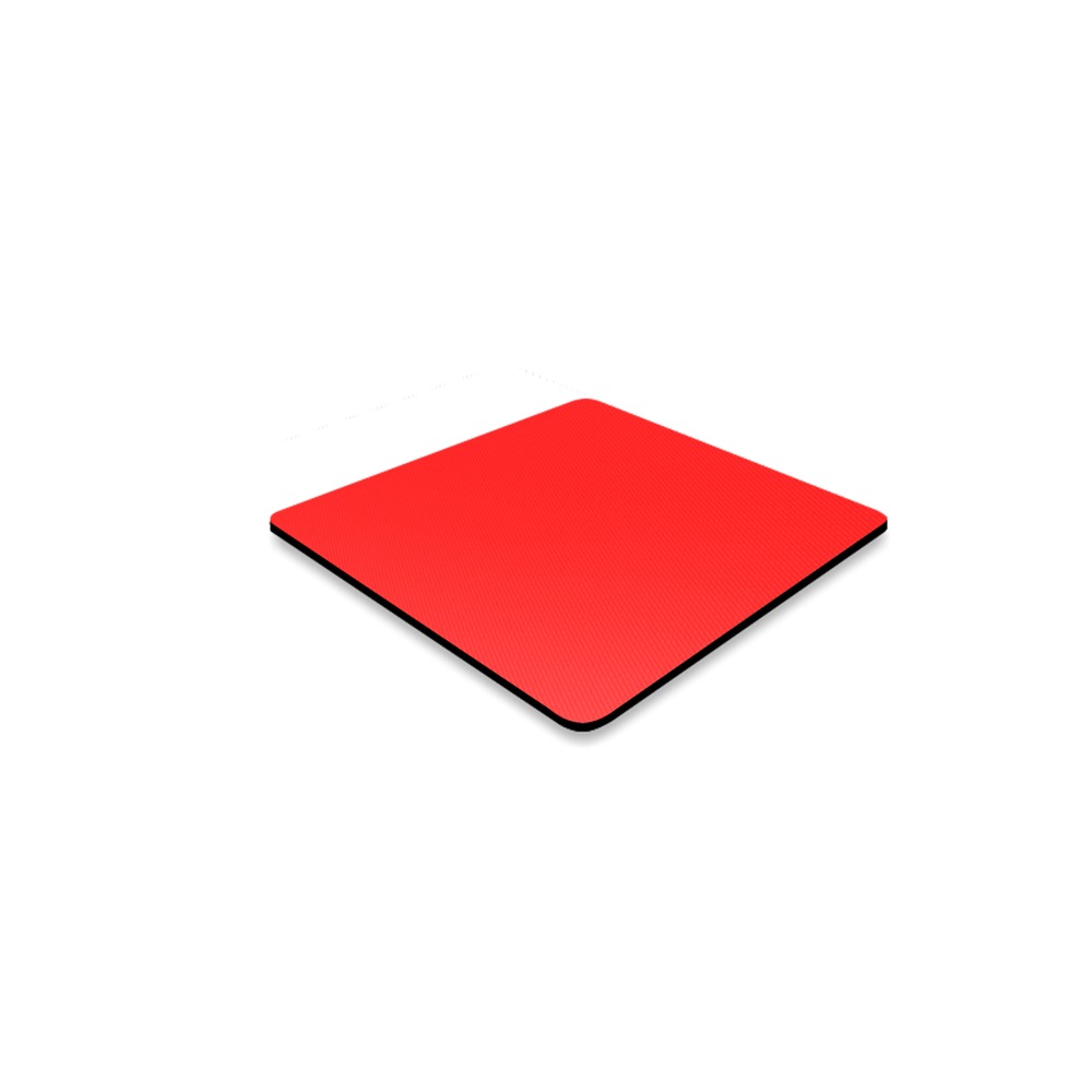 Merry Christmas Red Solid Color Square Coaster