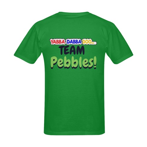 green team pebbles Men's Slim Fit T-shirt (Model T13)