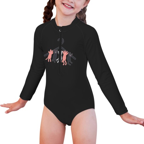 Cartoon cats hanging