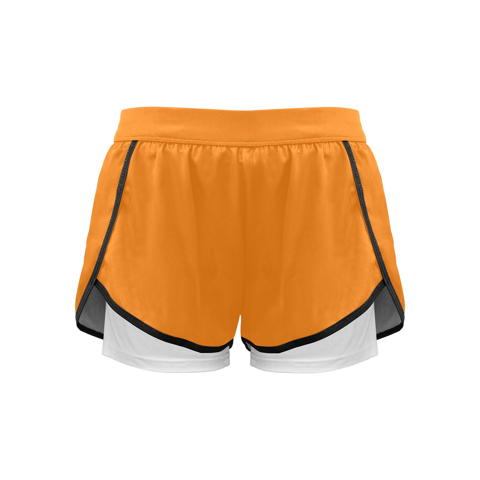 Oklahoma Orange Collection Women's Sports Shorts with Compression Liner (Model L63)