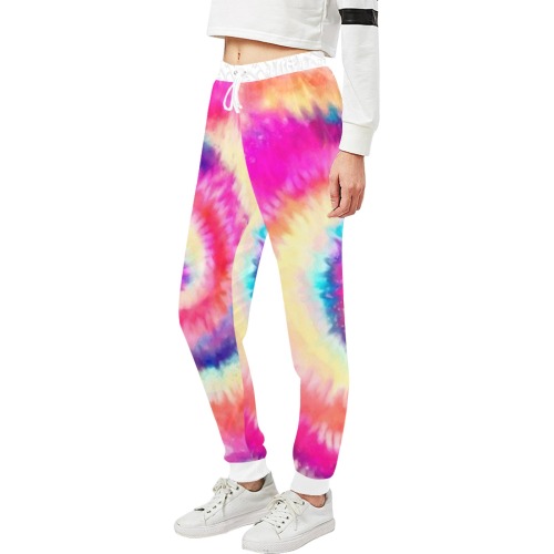 pantalon de deporte unisex espiral rosa Unisex All Over Print Sweatpants (Model L11)