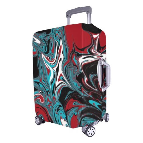 Dark Wave of Colors Luggage Cover/Large 26"-28"