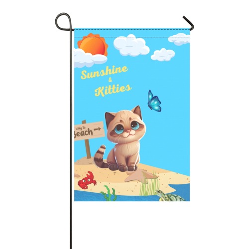 Sunshine and kittens Garden Garden Flag 12''x18'' (Two Sides Printing)