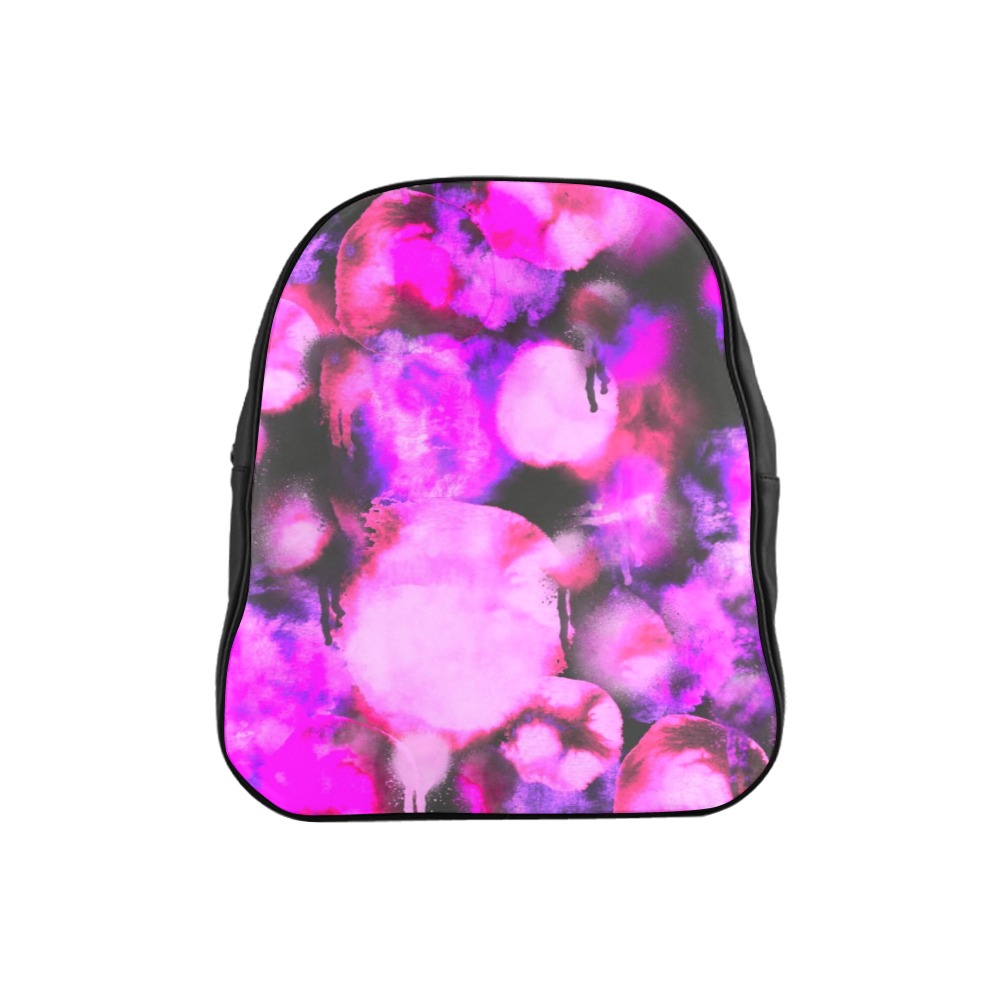 Graffiti dots pink and dark-2 School Backpack (Model 1601)(Small)