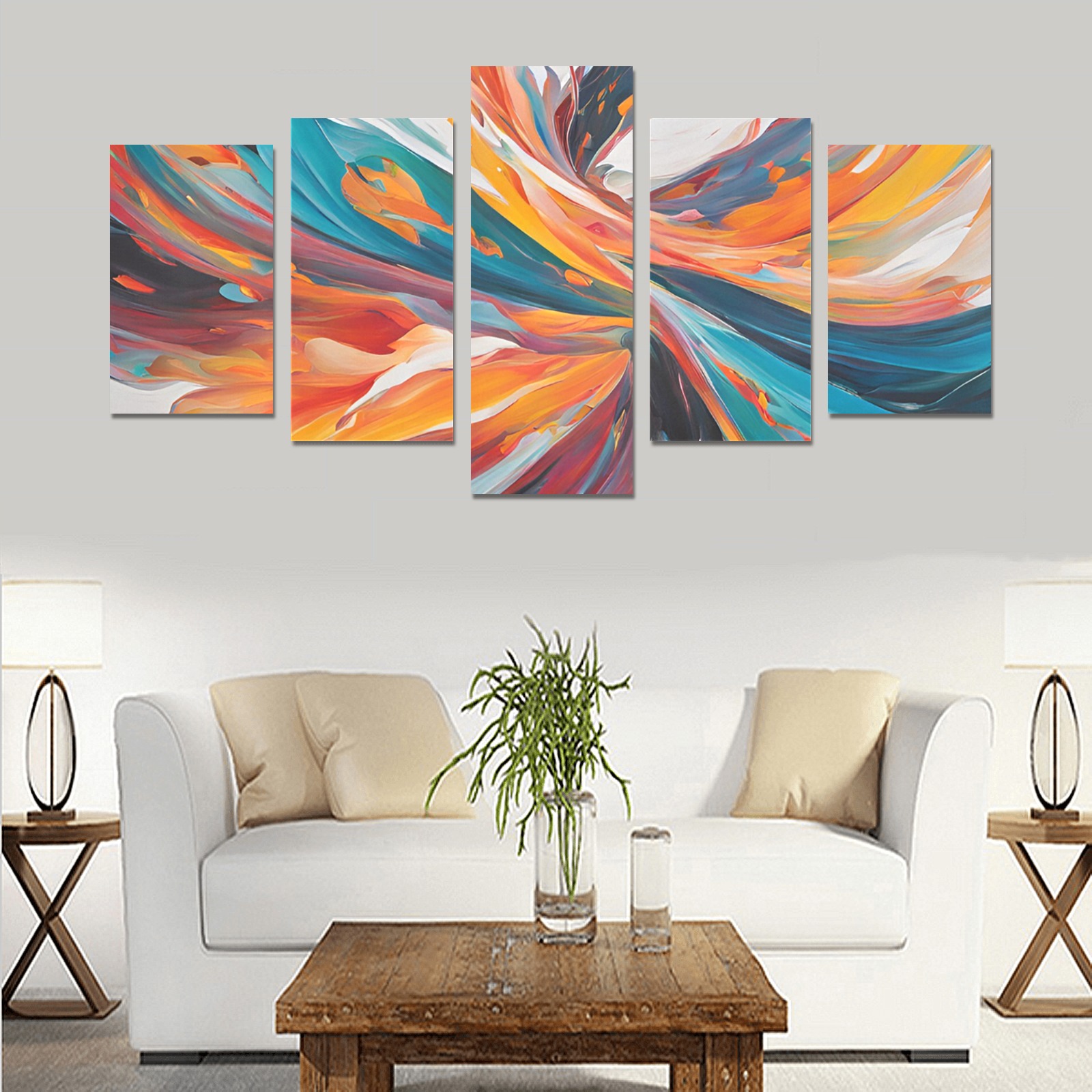 Elegant Abstract Design Canvas Print Sets C (No Frame)