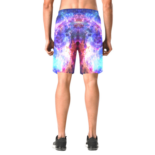 Mystical fantasy deep galaxy space - Interstellar cosmic dust Men's All Over Print Elastic Beach Shorts (Model L20)